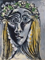 Picasso, Tête de femme couronnée de fleurs