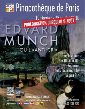 Pinacothèque de Paris, exposition Munch prolongée