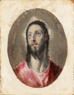 El Greco, miniature Tête du Christ