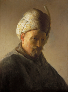 Exposition Kremer à Pinacothèque, vieil homme au turban de Rembrandt