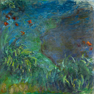  Claude Monet, Hémérocalles au bord de l’eau, vers 1914-1917, collection particulière par l’intermédiaire du Museum of Fine Arts, Houston © Collection particulière