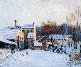 Alfred Sisley, Une cour à Chaville, vers 1879, collection de la famille Curtin (service presse / Musée Marmottan Monet) © 