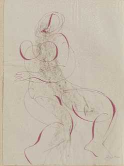 Dessin de femme pour L'Alleluiah, Catéchisme de Dianus de Georges Bataille, 1947 ADAGP 2014 © Musée du Domaine départemental de Sceaux. Photo Philippe Fuzeau  