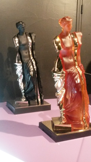 Arman, L'âme de Vénus, pâte de cristal et or (2009), pâte de cristal et argent (2008)