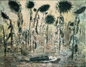 Die Orden der Nacht [Les Ordres de la nuit] (1996), acrylique, émulsion et Shellac sur toile, 356 x 463 cm, Seattle Art Museum, Photo : © Atelier Anselm Kiefer